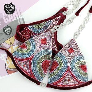 Alice in Wonderland Cranberry Fitness Bikini Suit